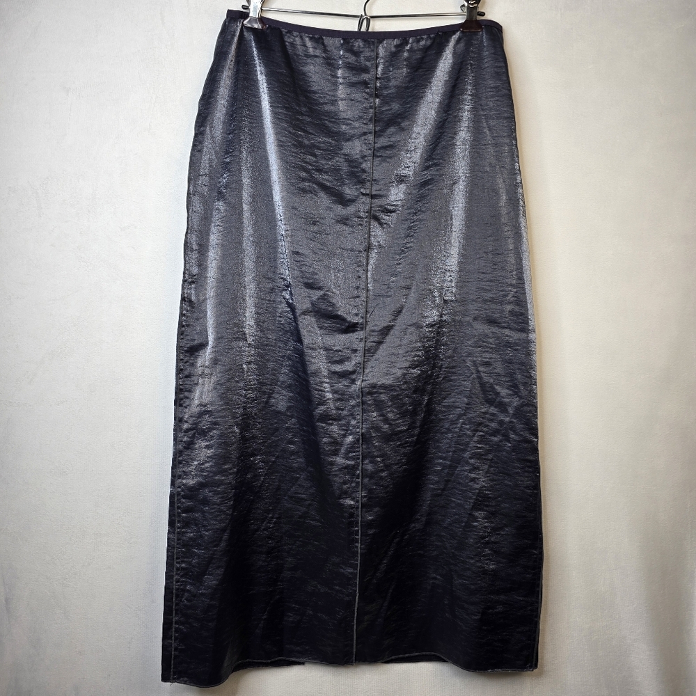 Zara Grey Iridescent‎  Goth Grunge Boho Whimsical Midi Skirt Sz L
